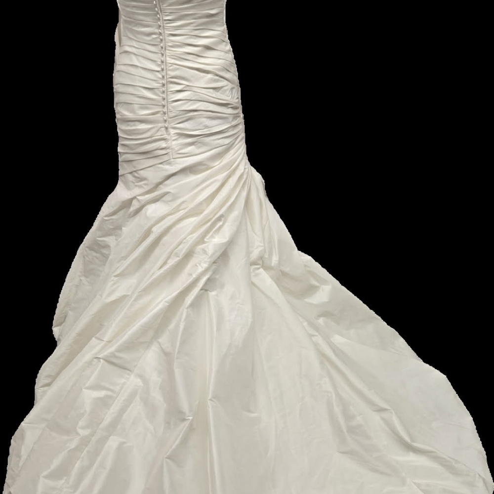 Allure Ivory Ruched Satin Wedding Dress